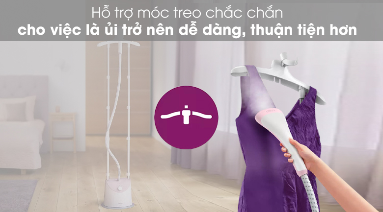 Bàn ủi hơi nước đứng Philips GC485/49 1800W Móc treo tiện lợi - Bàn ủi hơi nước đứng Philips GC485