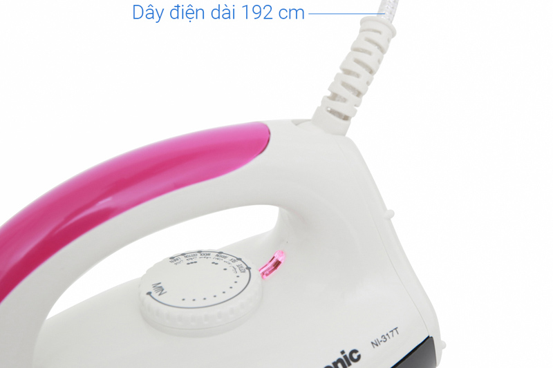 Bàn ủi khô Panasonic PABU-NI-317TVRA Dây dài tiện lợi - Bàn ủi khô Panasonic NI-317TVRA