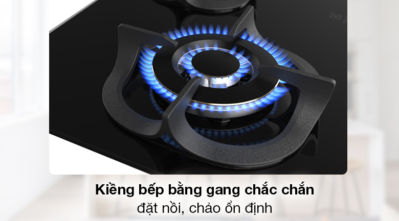 Bếp ga âm Electrolux EHG8321BC - Kiềng bếp ga âm bằng gang dính liền với bếp chắc chắn Bếp ga âm Electrolux EHG8321BC - Kiềng bếp ga âm bằng gang dính liền với bếp chắc chắn