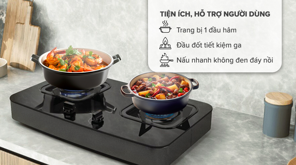 Tiện ích - Bếp ga đôi Electrolux ETG7266GKR Tiện ích - Bếp ga đôi Electrolux ETG7266GKR