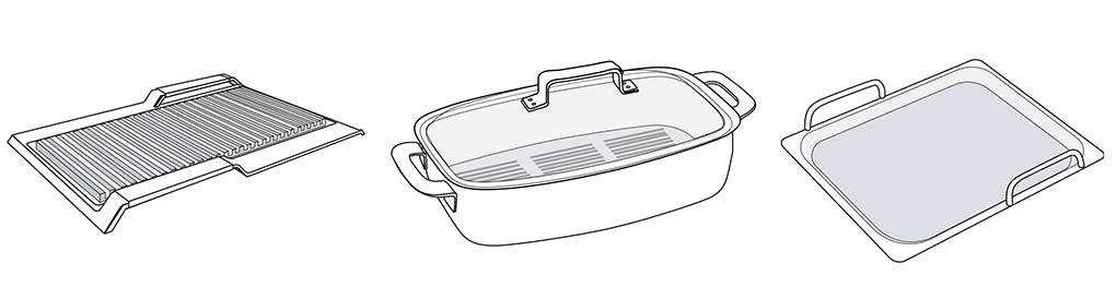 Bếp từ 4 vùng nấu Bosch PXE675DC1E Dụng cụ nấu thuôn dài được đề xuất - Bếp từ bốn vùng nấu lắp âm Bosch PXE675DC1E