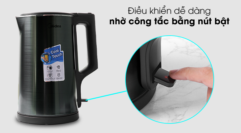 Công tắc và đen báo bình đun siêu tốc Midea MK-317DC Bình đun siêu tốc Midea 1.7 lít MK-317DC Công tắc và đen báo bình đun siêu tốc Midea MK-317DC