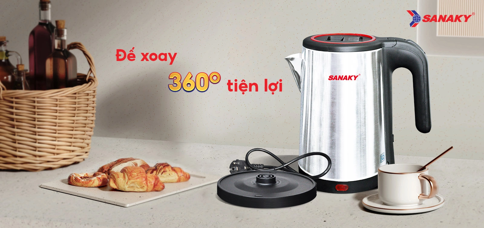 Đế xoay 360 độ tiện lợi
