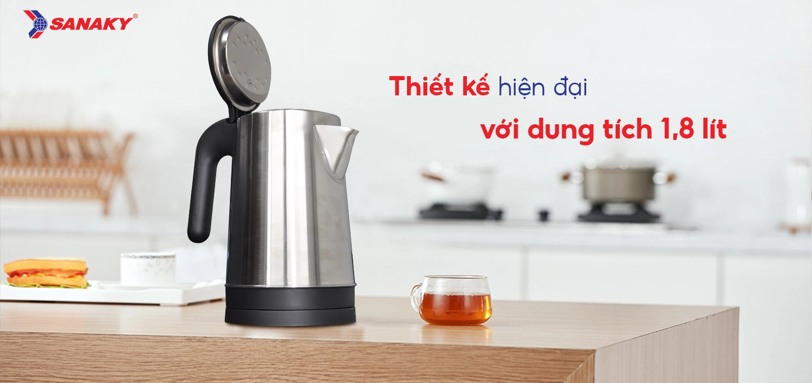 Thiết kế hiện đại với dung tích 1,8L