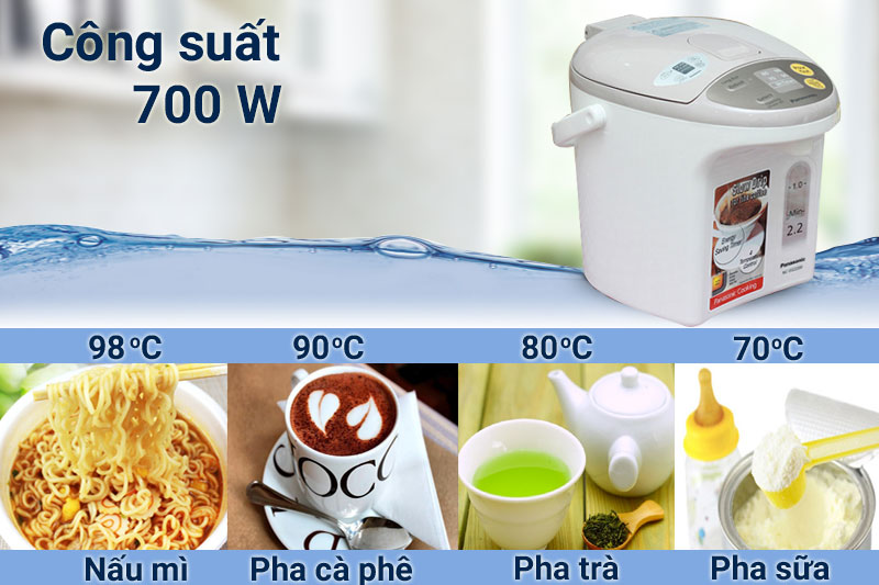 Bình thủy điện Panasonic NC-EG2200CSY 2.2 lít Bình thủy điện Panasonic NC-EG2200CSY 2.2 lít