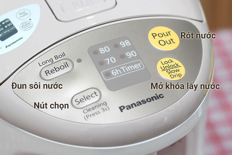 Bình thủy điện Panasonic NC-EG2200CSY 2.2 lít Bình thủy điện Panasonic NC-EG2200CSY 2.2 lít