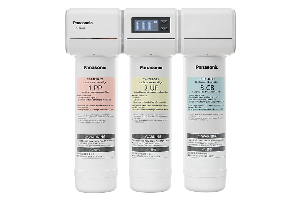 Bộ tiền lọc UF âm tủ Panasonic TK-CB430-ZEX Bộ tiền lọc UF âm tủ Panasonic TK-CB430-ZEX 3 lõi