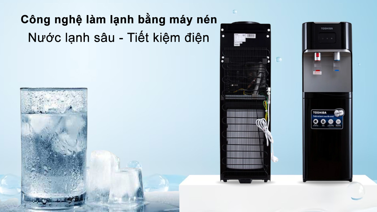 Cây nước nóng lạnh Toshiba RWF-W1664TV(K1) Công nghệ làm lạnh máy nén Toshiba RWF-W1664TV (K1)