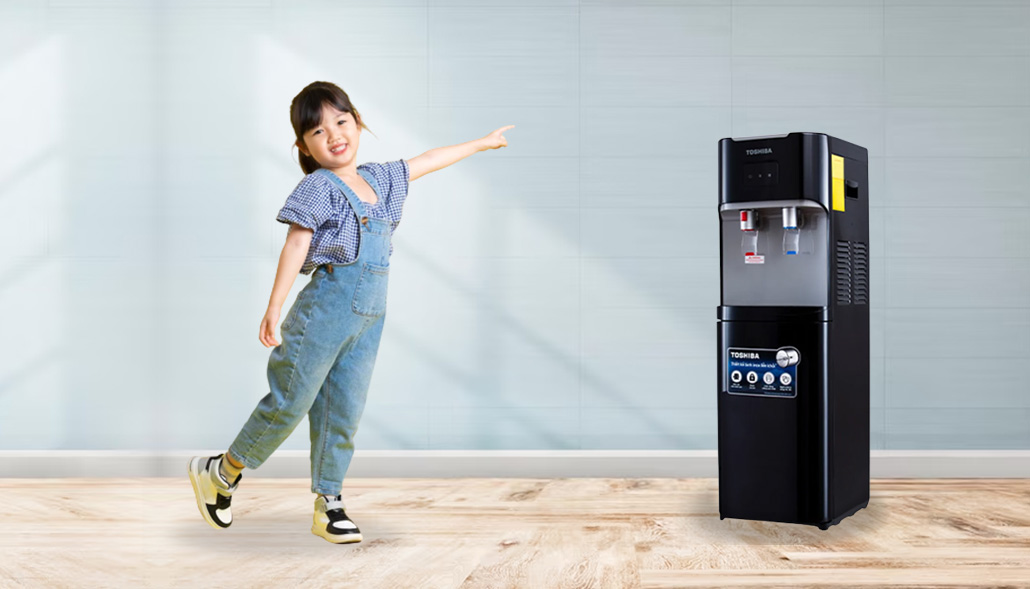 Cây nước nóng lạnh Toshiba RWF-W1664TV(K1) Toshiba RWF-W1664TV (K1) trang bị khóa vòi nóng an toàn 