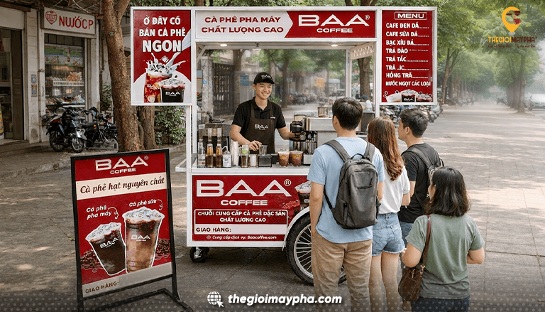 Combo thiết bị quán cà phê takeaway tiết kiệm chi phí – Giải pháp tối ưu cho người mới