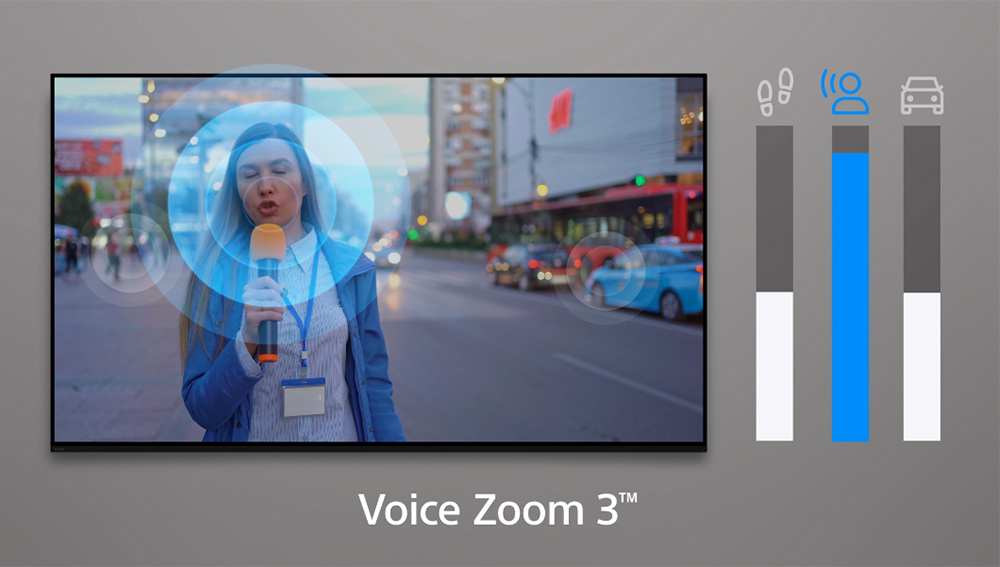 Voice Zoom 3 tích hợp AI Sony Google TV Mini LED BRAVIA 5 K-98XR50