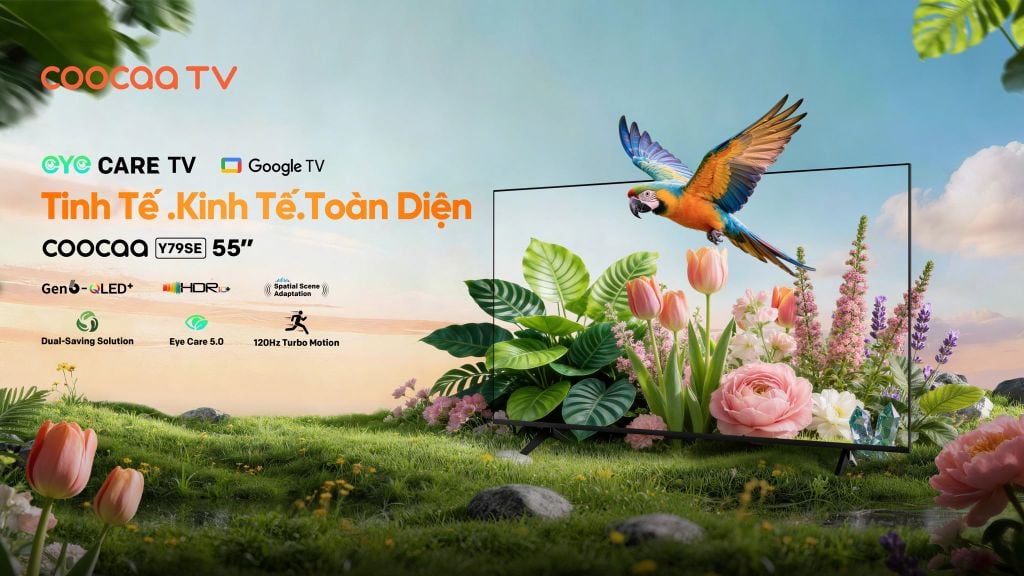 Google Tivi QLED Coocaa 4K 55 Inch 55Y79SE