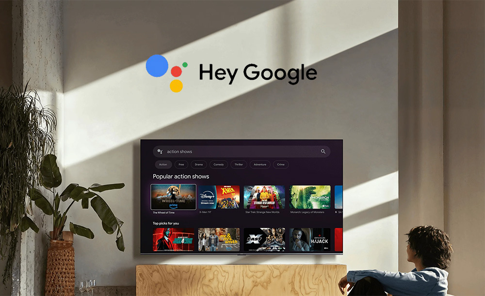 Google Tivi Xiaomi S Mini LED 4K 65 inch L65MC-SSEA Tìm kiếm nhanh chóng bằng giọng nói qua trợ lý Google Assistant