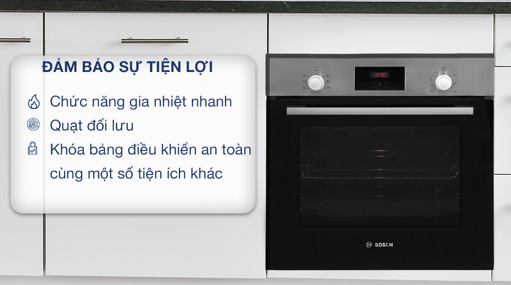 Lò nướng âm Bosch HBF113BR0A - Tiện ích Lò nướng âm Bosch HBF113BR0A Lò nướng âm Bosch HBF113BR0A - Tiện ích