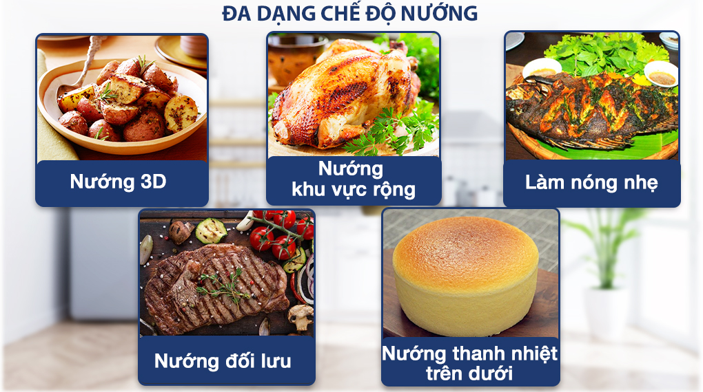 Lò nướng âm Bosch HBF133BS0A Lò nướng lắp âm Bosch HMH.HBF133BS0A - Chế độ nướng