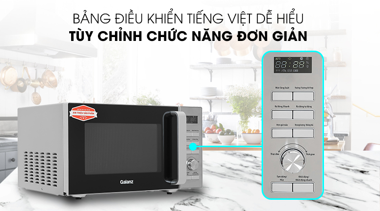 Lò vi sóng có nướng Galanz D90D25ETL-ZWA 25 lít Bảng điều khiển Lò vi sóng Galanz D90D25ETL-ZWA 25 lít
