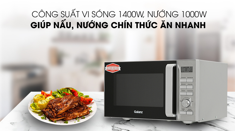 Lò vi sóng có nướng Galanz D90D25ETL-ZWA 25 lít Công suất mạnh mẽ của Lò vi sóng Galanz D90D25ETL-ZWA 25 lít