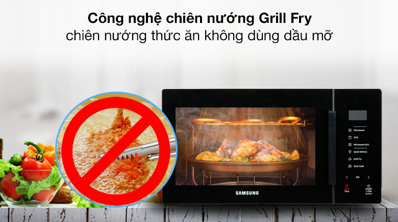 Công nghệ chiên không dầu - Lò vi sóng có nướng Samsung MG23T5018CK/SV 23 Lít Công nghệ chiên không dầu - Lò vi sóng có nướng Samsung MG23T5018CK/SV 23 Lít