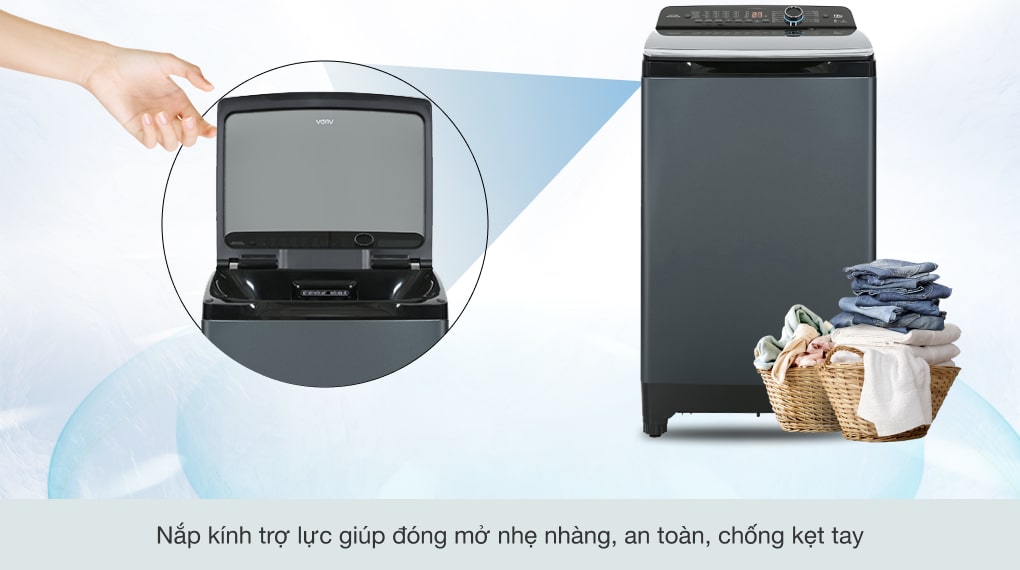 Máy giặt Aqua Inverter 12 kg AQW-FR120HT BK - Kính chịu lực Máy Giặt Aqua 12 kg AQW-FR120HT(BK) Máy giặt Aqua Inverter 12 kg AQW-FR120HT BK - Kính chịu lực