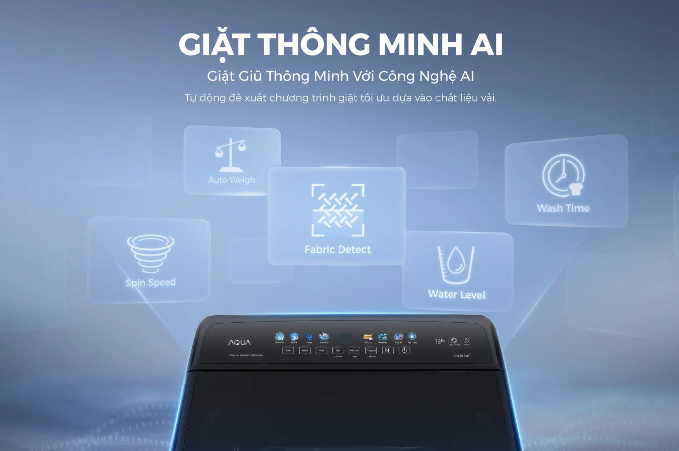 Máy Giặt Aqua Inverter 14 kg AWM14-B2158L(B) Máy giặt Aqua Inverter 14 kg AWM14-B2158L(B)