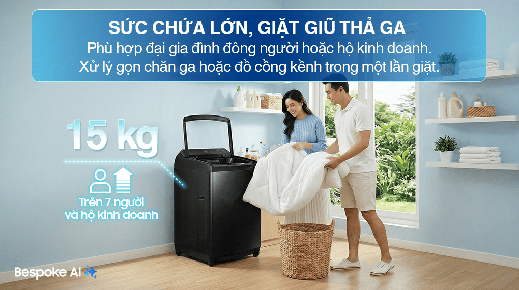 wa80f15b6bsv Máy Giặt Samsung Inverter 15 kg WA80F15B6BSV Máy giặt Samsung Inverter