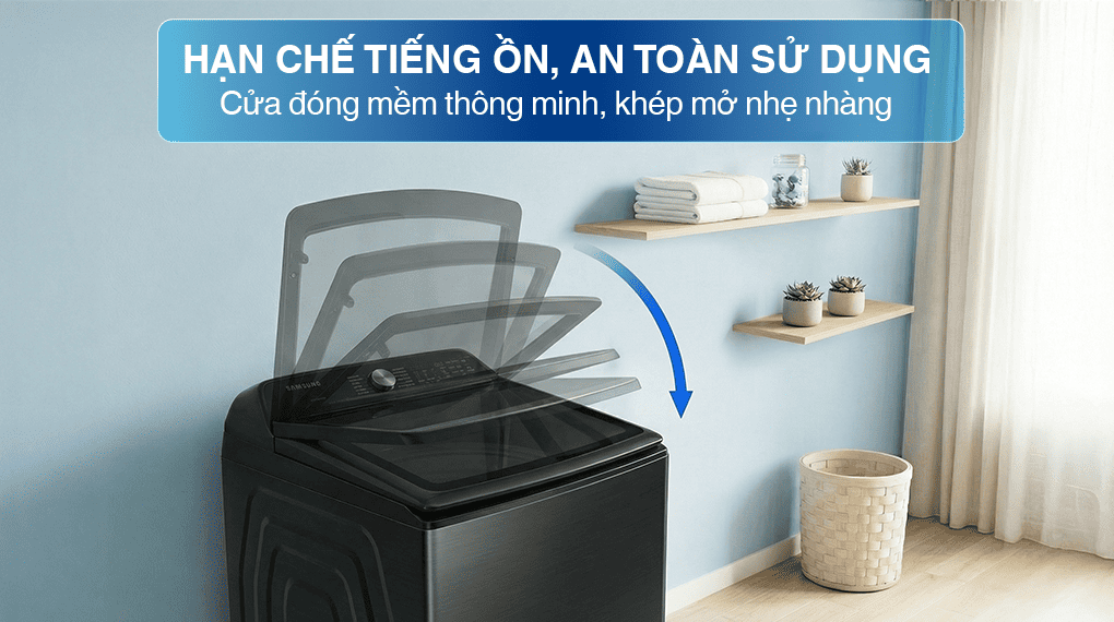 8-soft-closing Máy Giặt Samsung Inverter 23 kg WA23A8377GV/SV Máy giặt Samsung Inverter 23 kg WA23A8377GV/SV