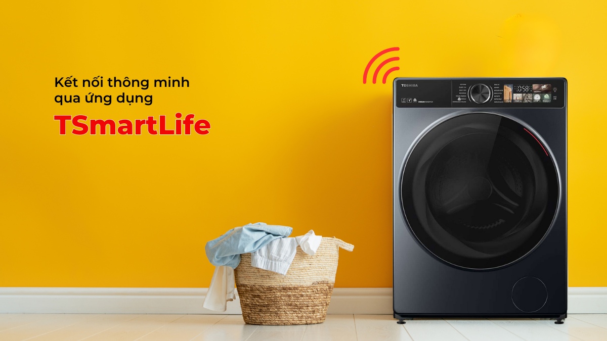Máy Giặt Toshiba 10.5 kg TW-T25BZU115MWV(MG) Điều khiển máy giặt Toshiba từ xa qua ứng dụng TSmartLife