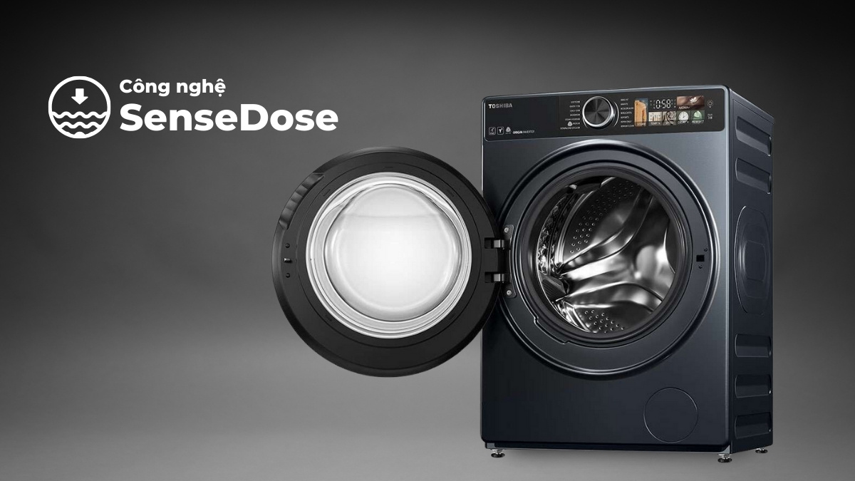 Máy Giặt Toshiba 10.5 kg TW-T25BZU115MWV(MG) Công nghệ SenseDose sử dụng nước giặt xả tối ưu hơn
