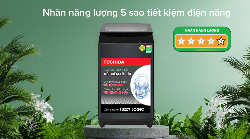 Máy Giặt Toshiba 8 kg AW-M905BV(MK) Máy giặt Toshiba 8 kg AW-M905BV(MK) - Tiết kiệm điện năng