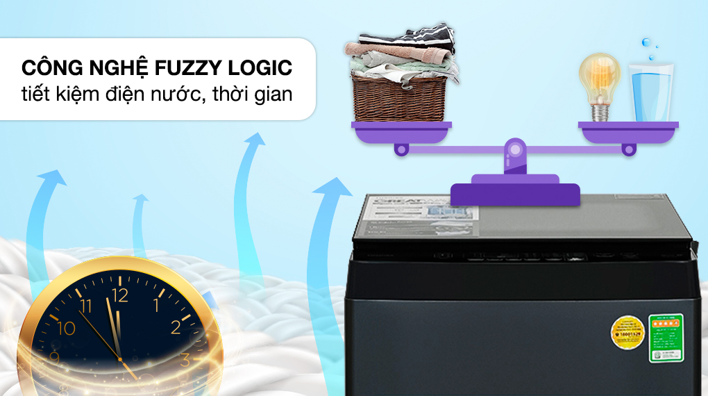 Máy Giặt Toshiba 9 kg AW-M1000FV(MK) Fuzzy logic Máy giặt Toshiba 9 kg AW-M1000FV(MK)