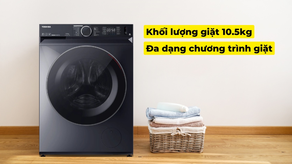 may-giat-toshiba-inverter-10-5-kg-tw-t23bu115uwvmg-95257-1 Máy Giặt Toshiba Inverter 10.5 kg TW-T23BU115UWV(MG) Máy sở hữu khối lượng giặt lớn