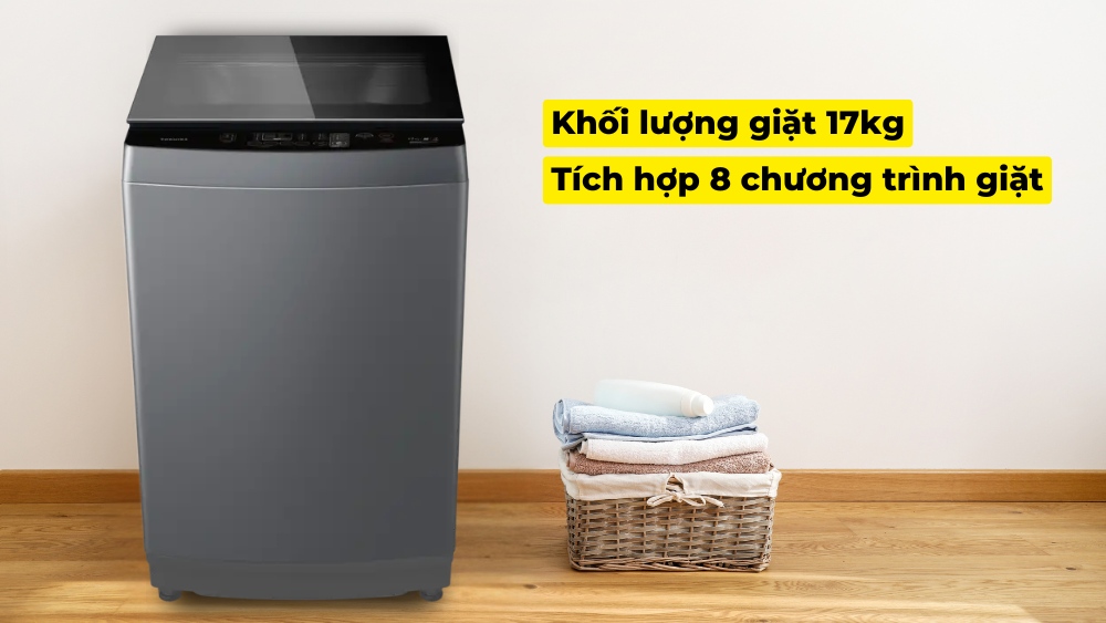 Máy Giặt Toshiba Inverter 17 kg AW-DUN1800MV(SG) Máy sở hữu khối lượng giặt lớn lên đến 17kg