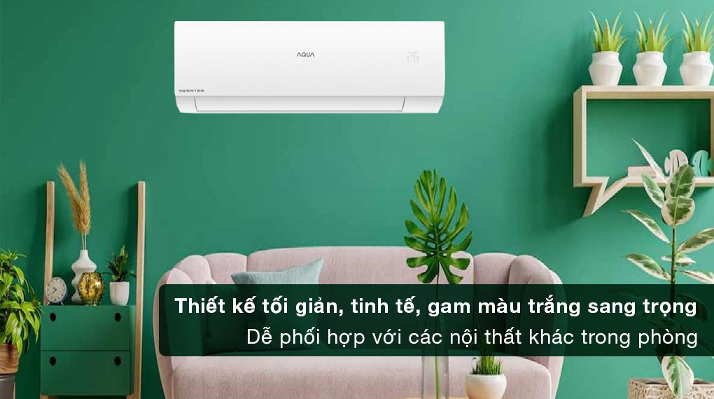 Máy Lạnh Aqua Inverter 2 HP AQA-RV18QE Máy lạnh AQUA Inverter 2 HP AQA-RV18QE - Thiết kế đơn giản, tinh tế, màu trắng sang trọng