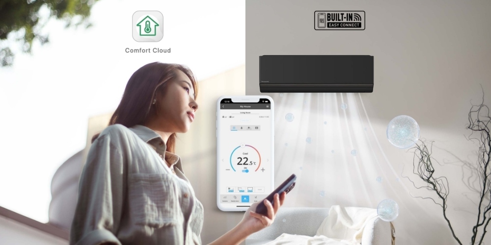 Máy Lạnh Panasonic Inverter 1 HP CU/CS-AU9BKH-8 Điều khiển Máy Lạnh Panasonic CU/CS-AU9BKH-8 bằng điện thoại
