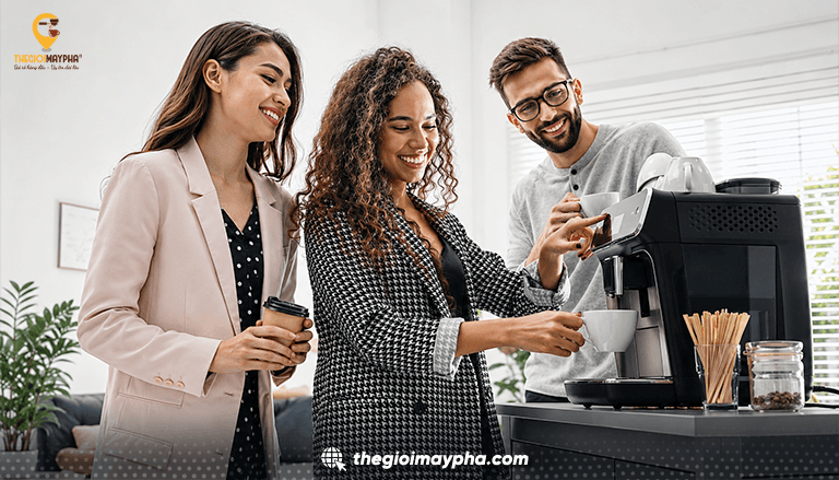 Máy pha cà phê tự động cho văn phòng 20 người: Giải pháp tiện lợi mỗi ngày