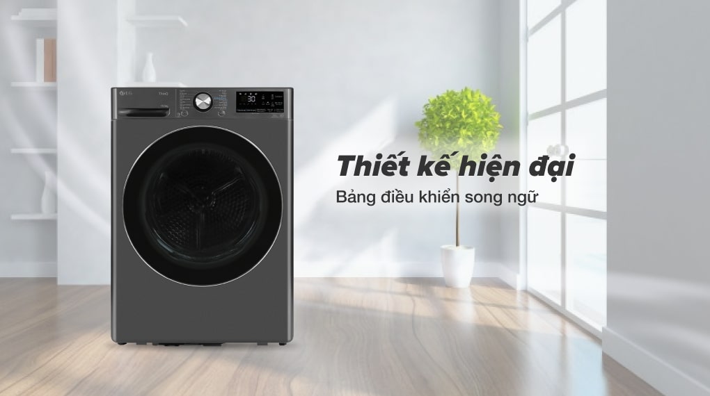 Máy sấy bơm nhiệt LG Inverter 10.5 kg DVHP50B - Thiết kế Máy Sấy Bơm Nhiệt LG Inverter 10.5 Kg DVHP50B Máy sấy bơm nhiệt LG Inverter 10.5 kg DVHP50B - Thiết kế
