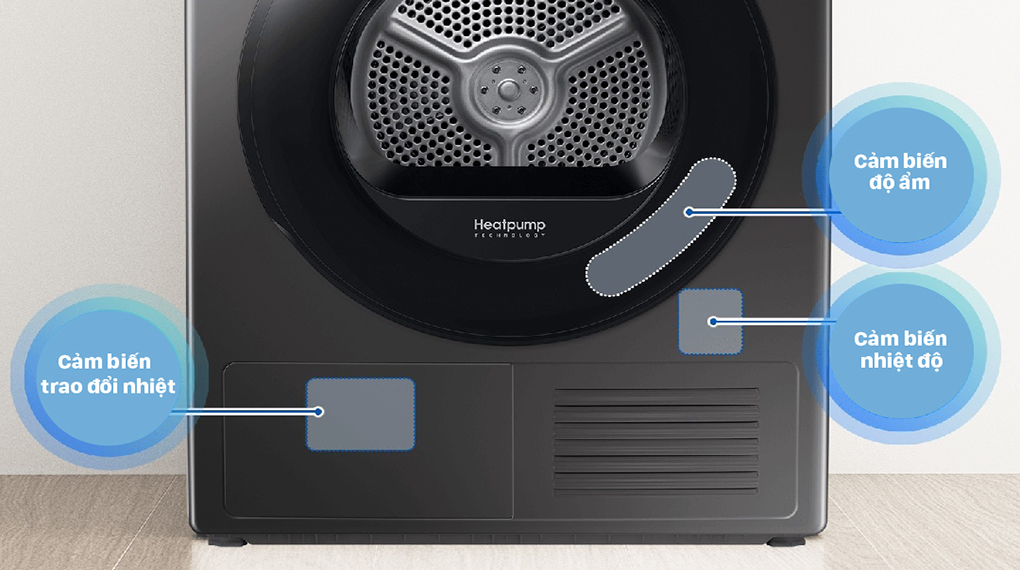 Máy sấy bơm nhiệt Samsung 9 kg DV90TA240AX/SV - Cảm biến thông minh Optimal Dry Máy Sấy Bơm Nhiệt Samsung 9 Kg DV90TA240AX/SV Máy sấy bơm nhiệt Samsung 9 kg DV90TA240AX/SV - Cảm biến thông minh Optimal Dry