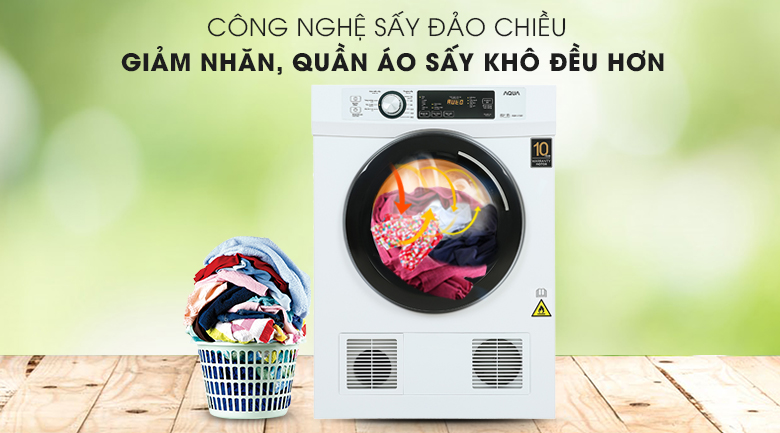 Máy Sấy Thông Hơi Aqua 7 Kg AQH-V700FW Máy sấy Aqua 7 KG AQH-V700FW - Sấy đảo chiều