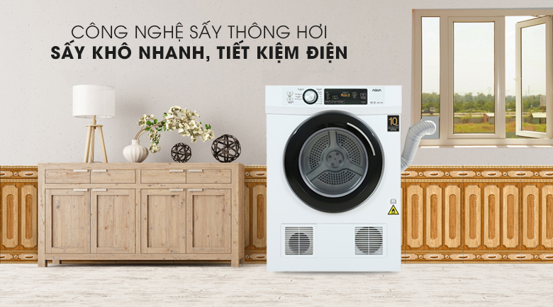 Máy Sấy Thông Hơi Aqua 7 Kg AQH-V700FW Máy sấy Aqua 7 KG AQH-V700FW - Sấy thông hơi