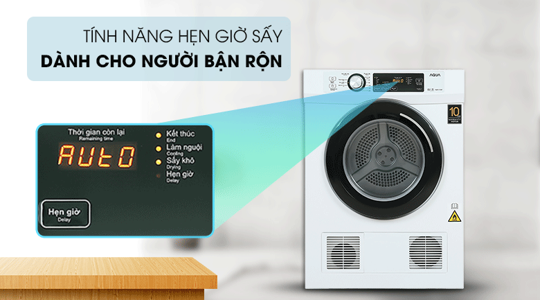 Máy Sấy Thông Hơi Aqua 7 Kg AQH-V700FW Máy sấy Aqua 7 KG AQH-V700FW - hẹn giờ