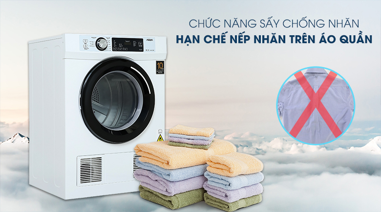 Máy Sấy Thông Hơi Aqua 7 Kg AQH-V700FW Máy sấy Aqua 7 KG AQH-V700FW - sấy chống nhăn