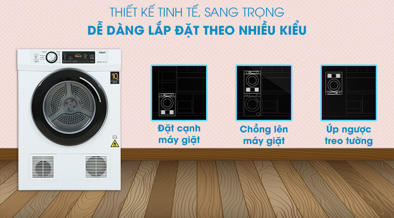 Máy Sấy Thông Hơi Aqua 7 Kg AQH-V700FW Máy sấy Aqua 7 KG AQH-V700FW - thiết kế