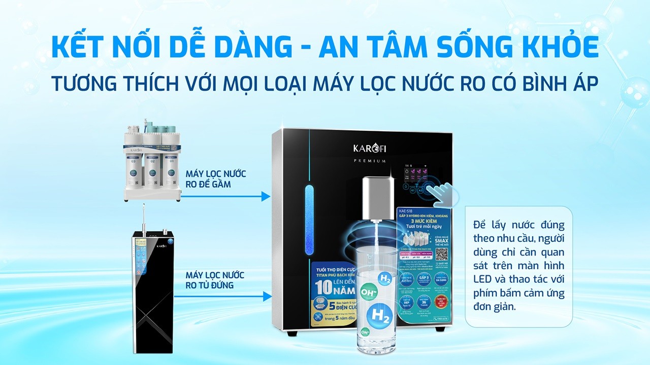 Máy chuyển đổi Hydro-ion kiềm Karofi KAE-S18 Karofi KAE-S18