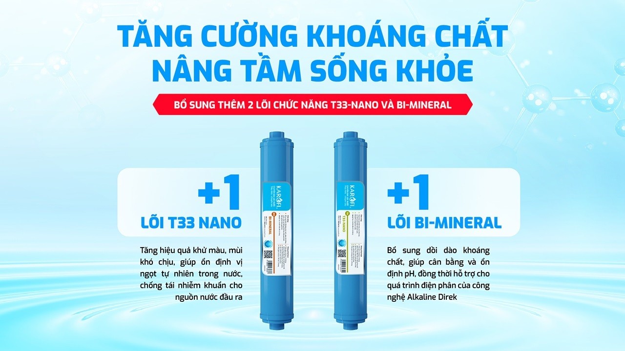 Máy chuyển đổi Hydro-ion kiềm Karofi KAE-S18 Hydro-ion kiềm Karofi