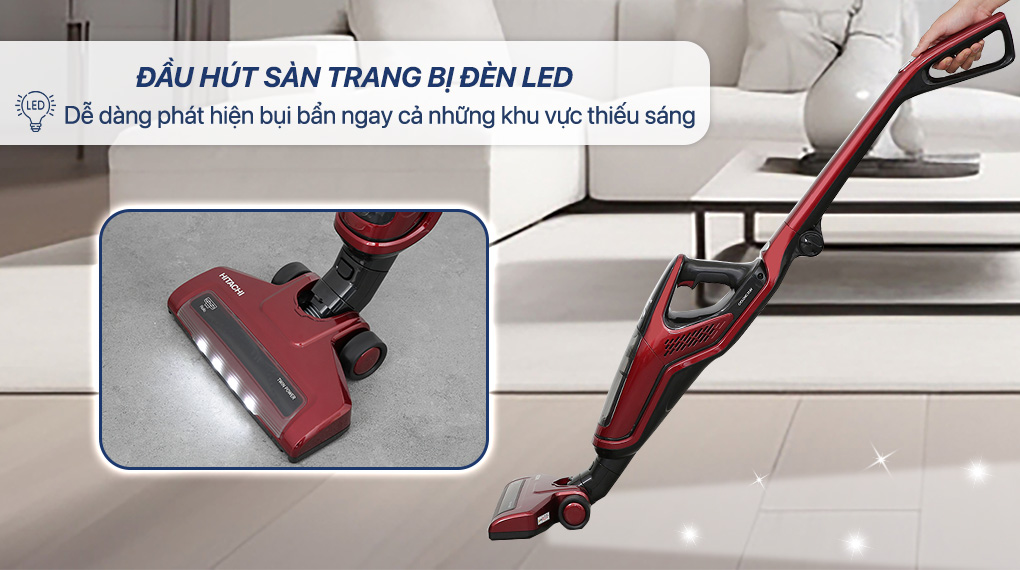 Đèn led - Máy hút bụi không dây Hitachi PV-X85M MRE Máy hút bụi không dây Hitachi PV-X85M(MRE) Đèn led - Máy hút bụi không dây Hitachi PV-X85M MRE