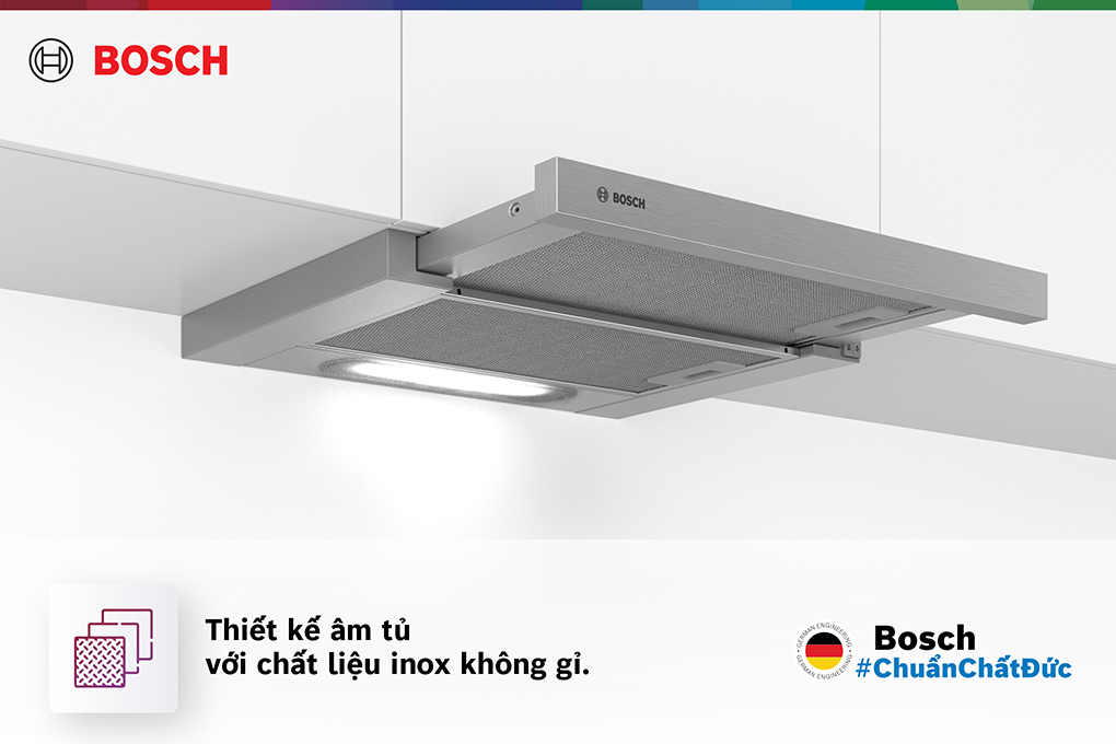 Máy hút mùi âm tủ Bosch DFT63AC50 Thiết kế - Máy hút mùi âm tủ Bosch DFT63AC50