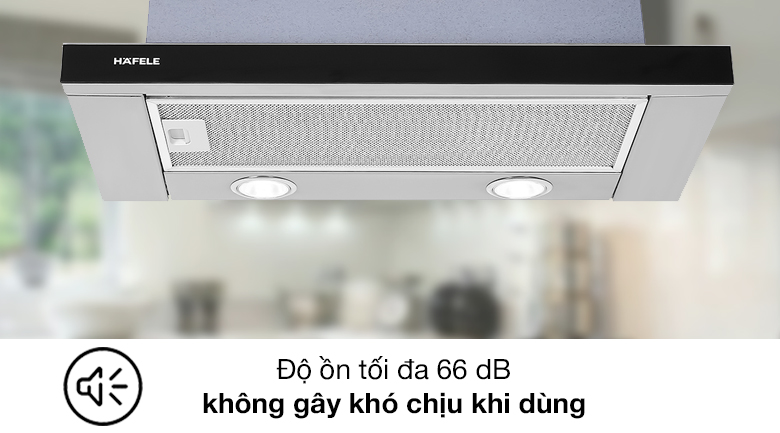 Độ ồn - Máy hút mùi âm tủ Hafele HH-TG60E (539.81.073) Máy hút mùi âm tủ Hafele HH-TG60E Độ ồn - Máy hút mùi âm tủ Hafele HH-TG60E (539.81.073)