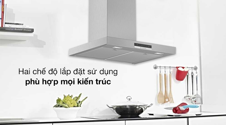 Máy hút mùi áp tường Bosch DWB66DM50B Chế đô hút - Máy hút mùi áp tường Bosch DWB66DM50B