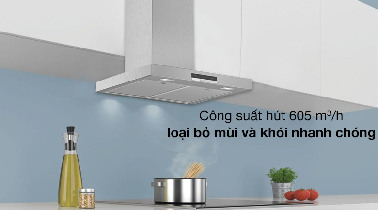 Máy hút mùi áp tường Bosch DWB66DM50B Công suất - Máy hút mùi áp tường Bosch DWB66DM50B