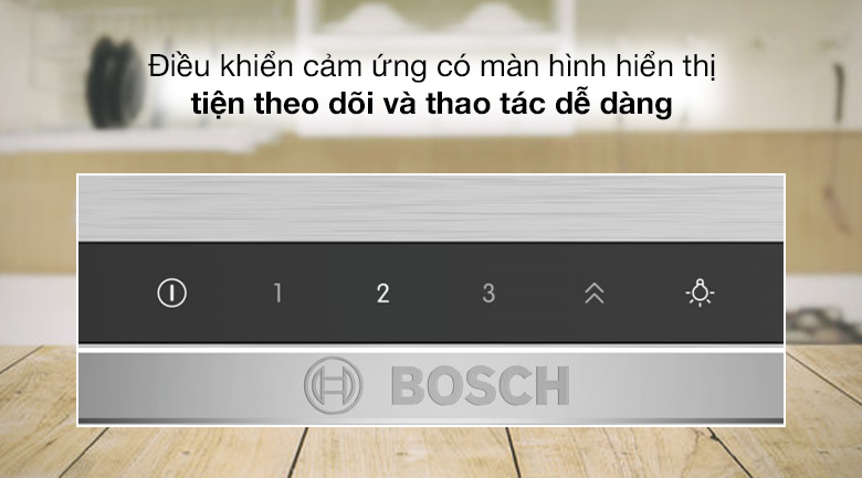 Máy hút mùi áp tường Bosch DWB66DM50B Điều khiển - Máy hút mùi áp tường Bosch DWB66DM50B